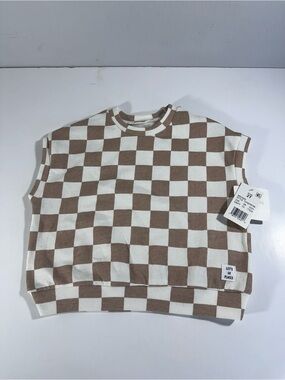 Grayson Mini 2T Brown Checkered Knit Tank Top Toddler Sleeveless Vest